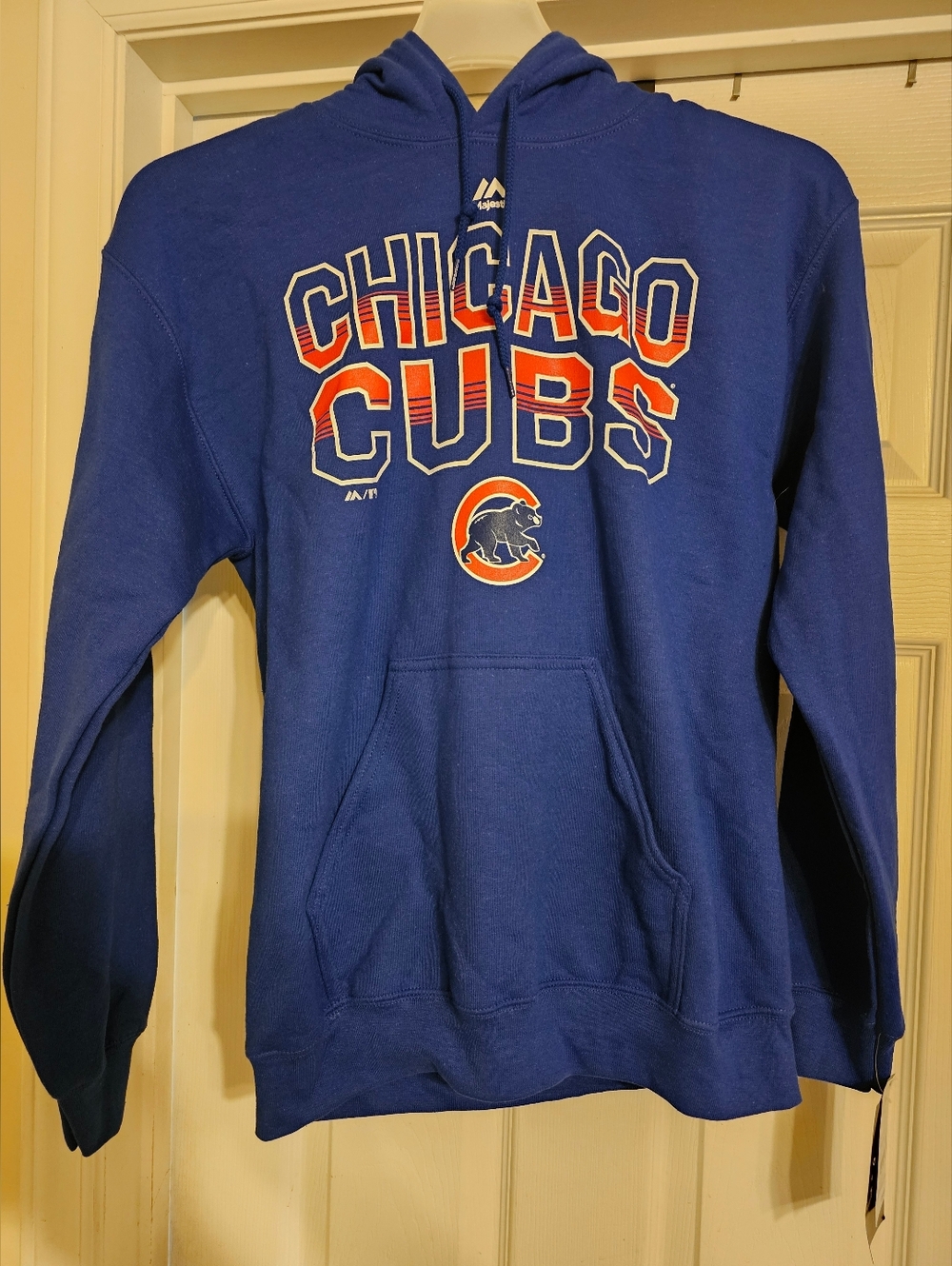 NWT Chicago Cubs Blue Pullover Hoodie. Size:S.